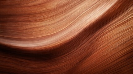Obraz premium A tight shot of red hair adorned with streaks of light browns at the crown