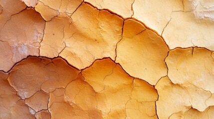  A close-up of a wall with yellow and brown paint peeling from its sides