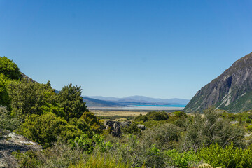 Lake Pukaki & Lake Tekapo Views with Lupin Fields, Hooker Valley Track, Southern Alps, Mt Cook Mountains Glacial Rivers, Snow-Capped Peaks, Scenic Trails, Landscape New Zealand’s Canterbury Queenstown