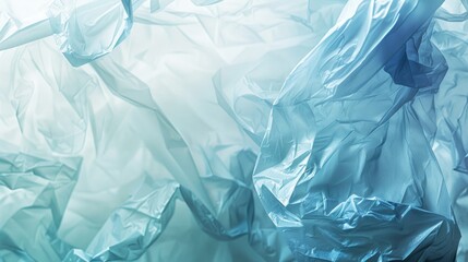 Obraz premium Plastic bags background with space for text ecology pollution plastic awareness concept