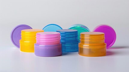 Plastic round cap for cosmetic bottles from factory department