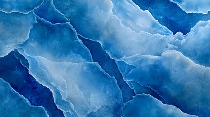  A tight shot of a blue-white ice pattern with Snowflake-like appearances