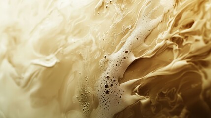  A tight shot of a wall dotted with water droplets, while the wall's background fades into a soft, blurred impression