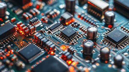 Fototapeta premium Circuit Board Close-Up