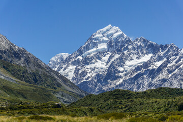 Lake Pukaki & Lake Tekapo Views with Lupin Fields, Hooker Valley Track, Southern Alps, Mt Cook Mountains Glacial Rivers, Snow-Capped Peaks, Scenic Trails, Landscape New Zealand’s Canterbury Queenstown