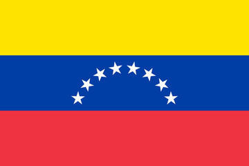 Obraz premium The national flag of Venezuela, in official colors