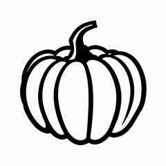 Pumpkin Icon Vector on Clear Background