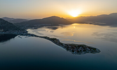 Lake Egirdir of Turkey is situated in the Isparta province. It is also known as the 'seven colored...
