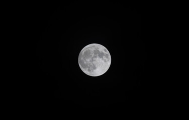 Fototapeta premium Super full moon with dark background. September 17, 2024
