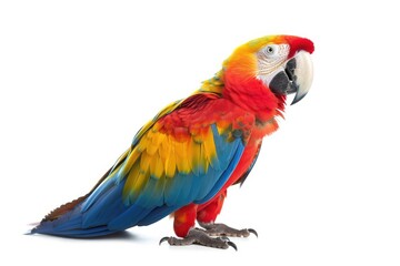 Fototapeta premium Isolated white Macaw parrot