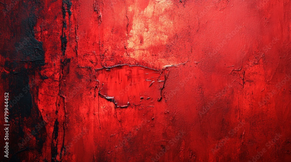 Poster a vibrant texture radiates with fire red hues, interspersed with dark rustic streaks. this abstract 