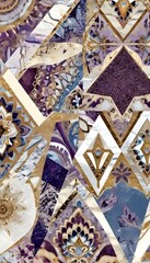 golden floral pattern