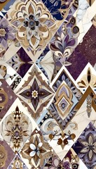 golden floral pattern