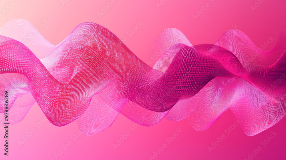 Fototapete a stylish equalizer with sound waves, set against a pink backdrop. this design is created using comp