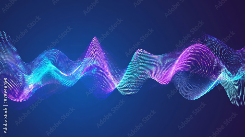 Fototapete a stylish equalizer with sound waves, set against a pink backdrop. this design is created using comp