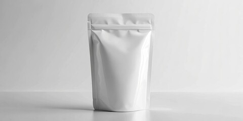 White Stand Up Pouch Mockup, 3D Rendering, Minimal, Packaging Design, Stand Up Pouch , mockup , branding