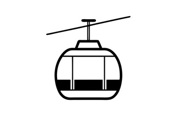 Funicular line icon. Lift, cable, ropeway. Transport concept. Vector illustration can be used for topics like mountain, ski resort, elevator