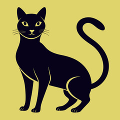 Black Cat Vector Graphic Silhouette