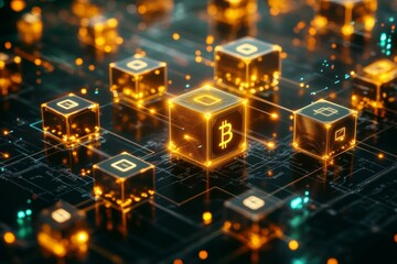 Fototapeta premium Blockchain Flow, Digital Currency and Central Bank Digital Currencies CBDCs