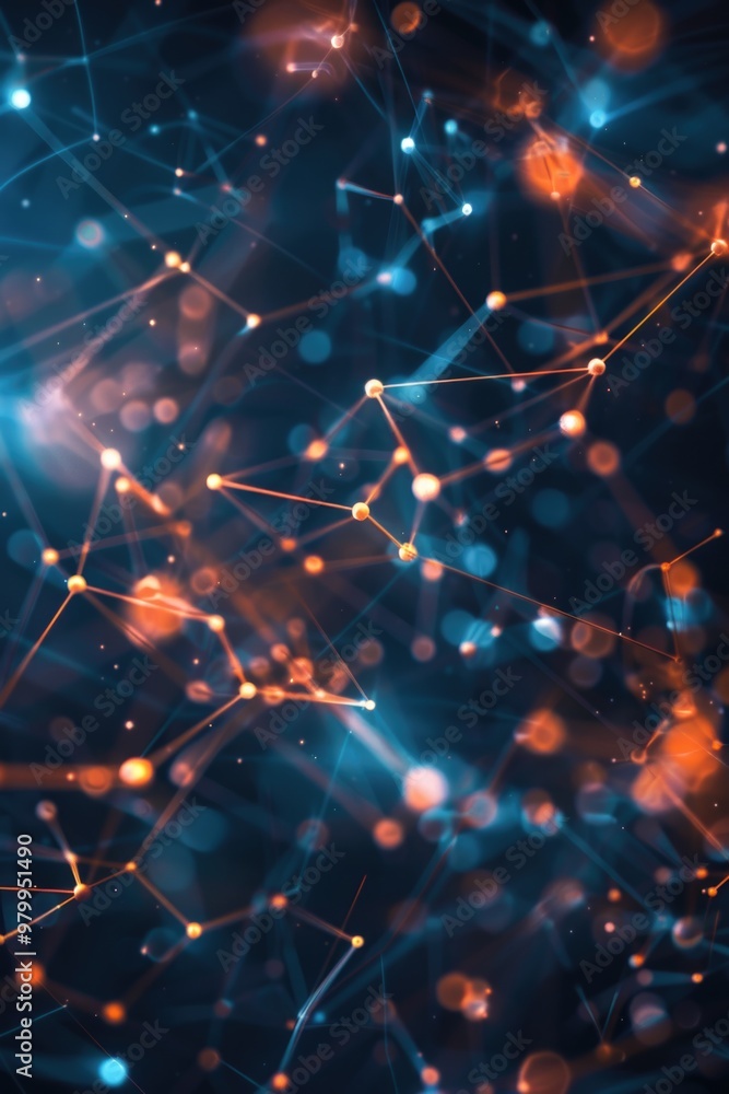Aufkleber A colorful background with many small dots in shades of blue and orange, useful for creating a unique visual effect