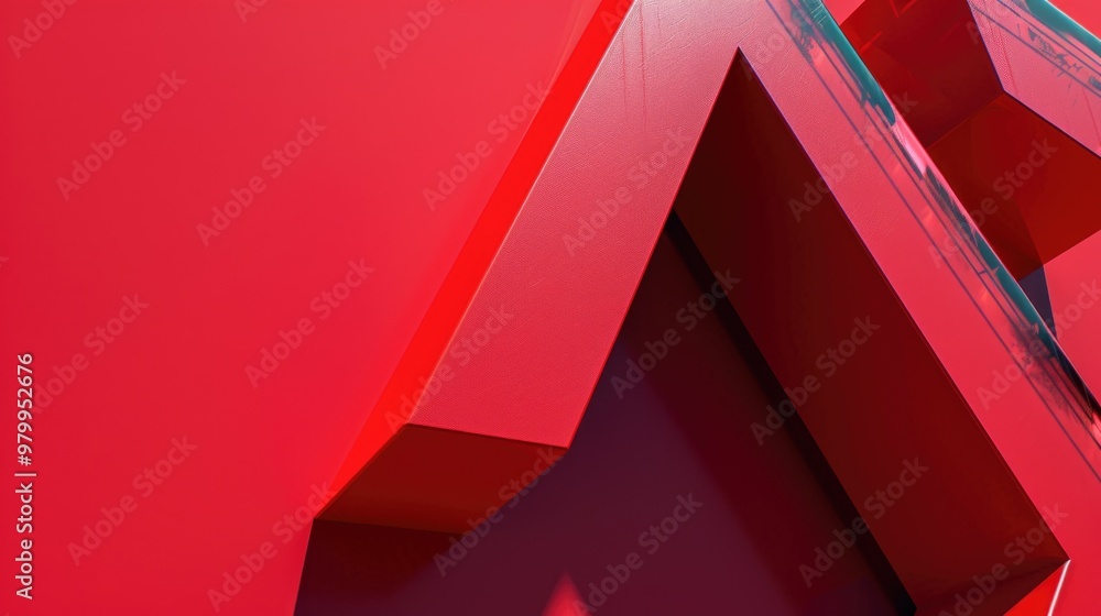 Poster A classic red clock tower building with a prominent clock face, suitable for use in travel or architecture images