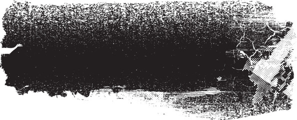 Grain texture. Banner with noise and dusty edges.Vector roller paint effect. Place texture over any object to create grainy effect.Design element with speckled surface,grainy edges, and sand particles