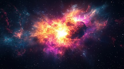 Cosmic Explosion in Deep Space