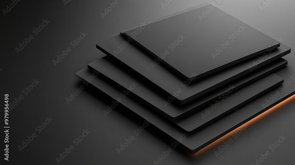 Poster a sleek black post with minimalist typography and subtle gradients, creating a modern and sophistica