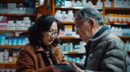 A couple gazing at a tablet together, possibly discussing or exploring something online