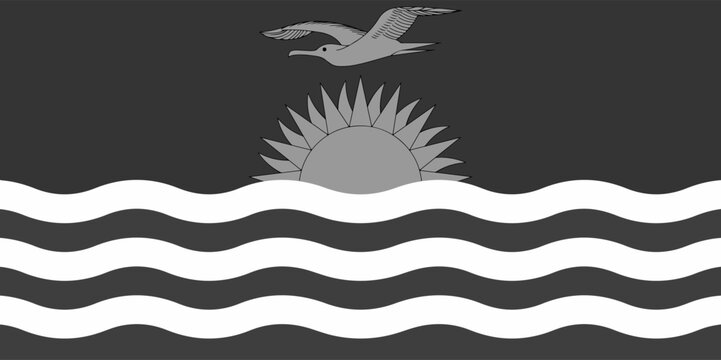 Kiribati flag original black and white