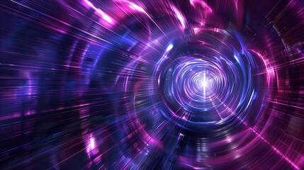 Obraz premium Futuristic Tunnel: A Vibrant Abstract Design