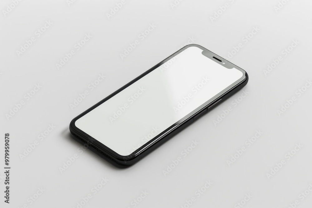 Poster A cell phone placed on a table with a flat surface, ideal for displaying and using as a communication device