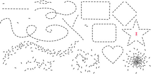Set of Ant trail in different shapes. Insect path Stock vector illustration isolated on white background in flat simple style. © Daaridna