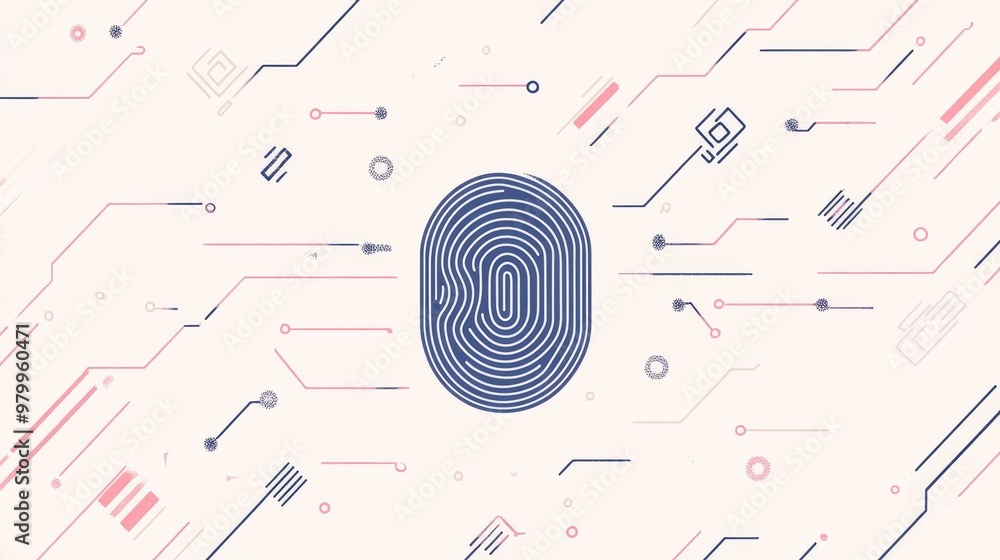 Poster fingerprint with digital circuit elements
