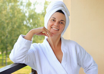 portrait of a woman on vacation