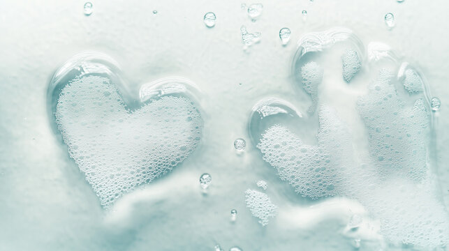 heart shaped water splash