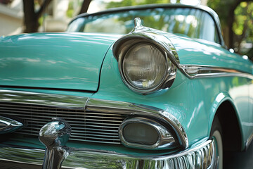 Vintage car road trip