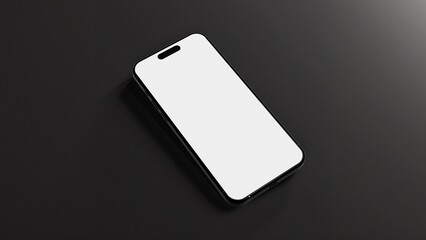 Realistic mockup of a smartphone on a dark gray background