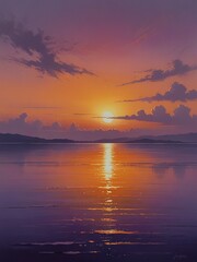 Naklejka premium sunset over the sea