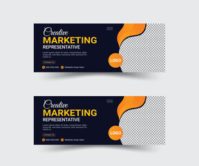 Unique style and professional facebook cover design template
