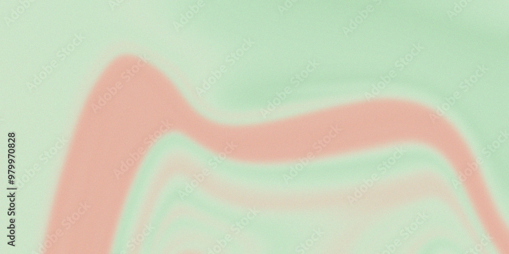 Poster grainy gradient background with soft mint green and peach abstract art design