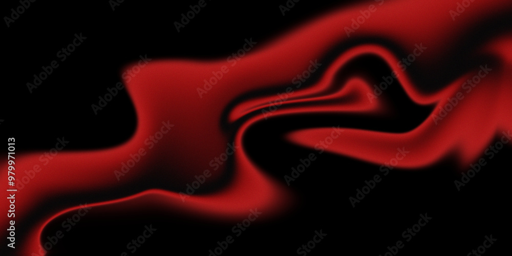 Poster abstract red gradient waves flowing on black background illuminating energy and movement