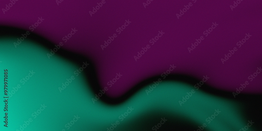 Aufkleber abstract grainy gradient background in purple and teal with soft waves and texture