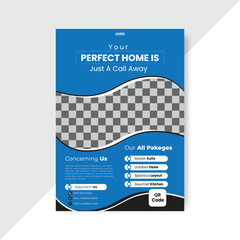 Modern real estate flyer design,marketing, business proposal, promotion, advertise, publication