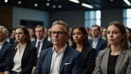 Fototapeta premium Business professionals attending a formal conference meeting