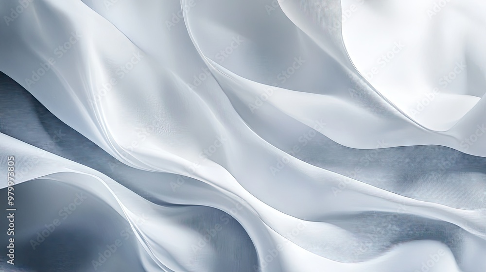 Poster a bright gray abstract background with light shadows and soft waves, perfect for a clean and calming