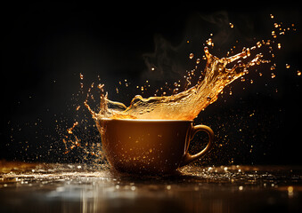 Dramatic Coffee Splash Photography - Energy in Motion