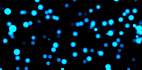 Neon Blue Bokeh Lights