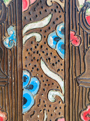 Wood structure painting of the Forbidden City in China