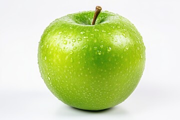 Green apple on a white background